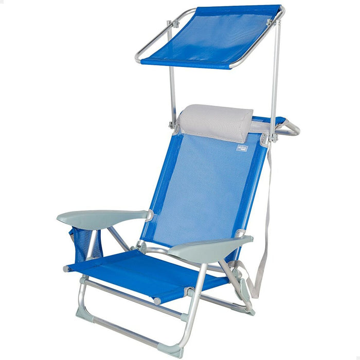 Scaun de plajă Aktive Albastru 47 x 67 x 43 cm (2 Unități)