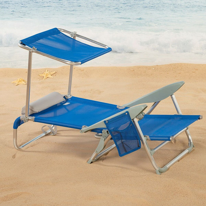 Scaun de plajă Aktive Albastru 47 x 67 x 43 cm (2 Unități)