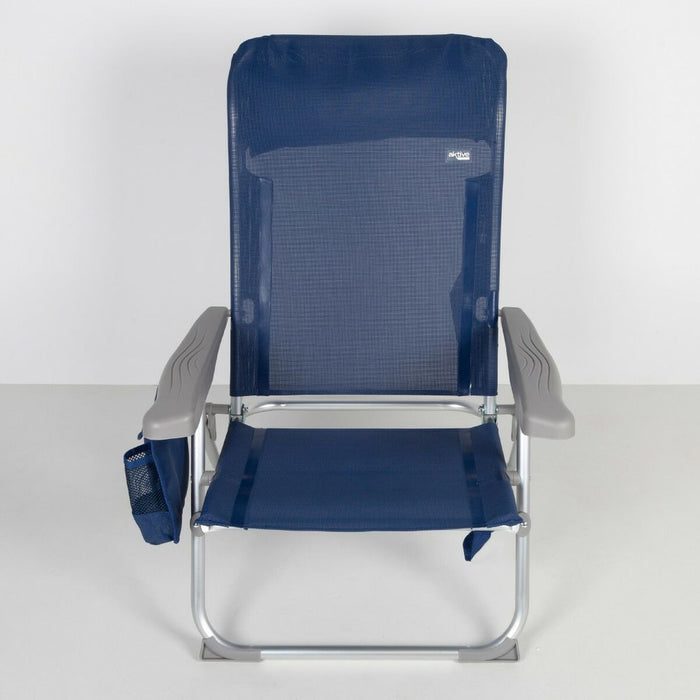 Scaun de plajă Aktive Slim Pliabil Bleumarin 47 x 87 x 58 cm (2 Unități)