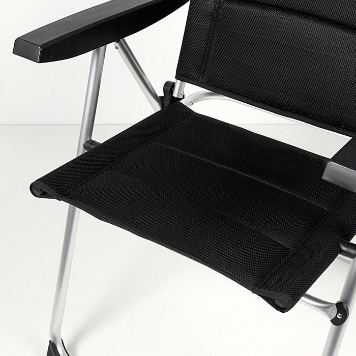 Scaun de plajă Aktive Deluxe Pliabil Negru 49 x 105 x 59 cm (2 Unități)