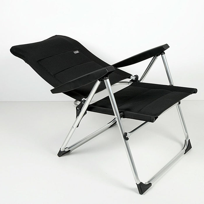 Scaun de plajă Aktive Deluxe Pliabil Negru 49 x 105 x 59 cm (2 Unități)