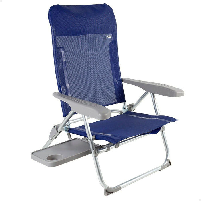 Scaun de plajă Aktive Slim Pliabil Bleumarin 47 x 89 x 57 cm (2 Unități)