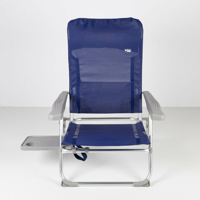 Scaun de plajă Aktive Slim Pliabil Bleumarin 47 x 89 x 57 cm (2 Unități)