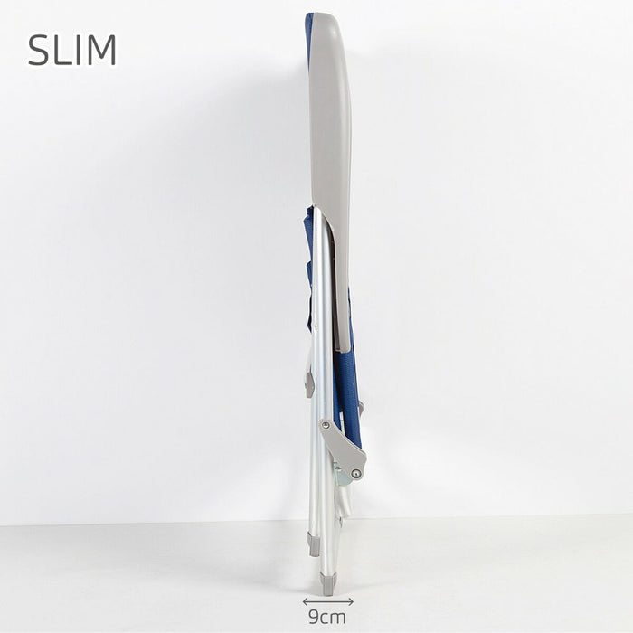 Scaun de plajă Aktive Bleumarin 47 x 94 x 60 cm (4 Unități)