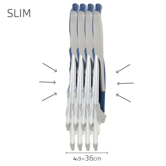 Scaun de plajă Aktive Bleumarin 47 x 94 x 60 cm (4 Unități)