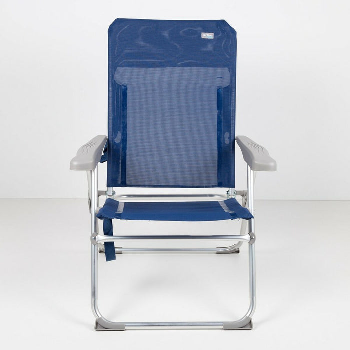 Scaun de plajă Aktive Bleumarin 47 x 94 x 60 cm (4 Unități)