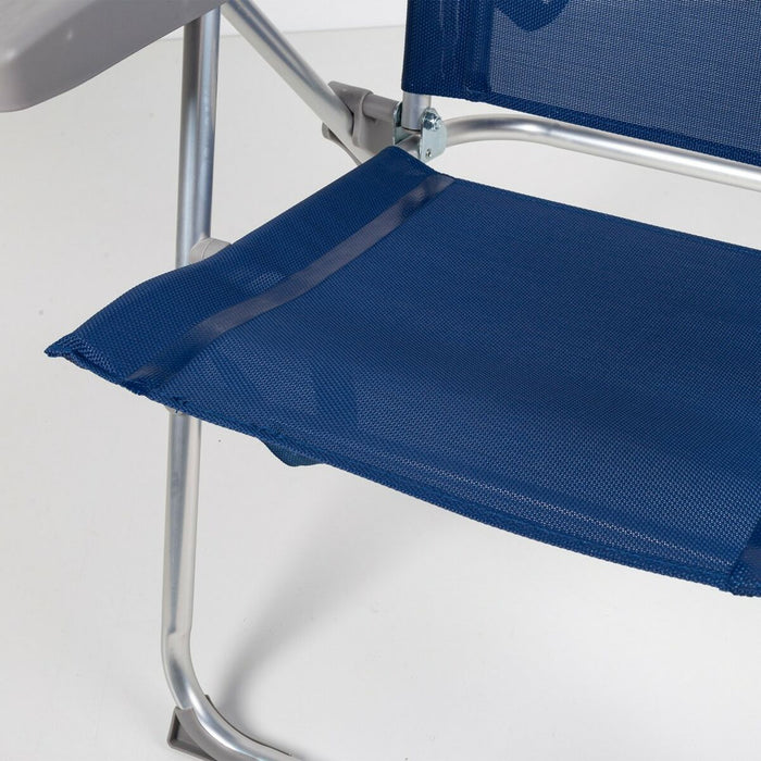 Scaun de plajă Aktive Bleumarin 47 x 94 x 60 cm (4 Unități)