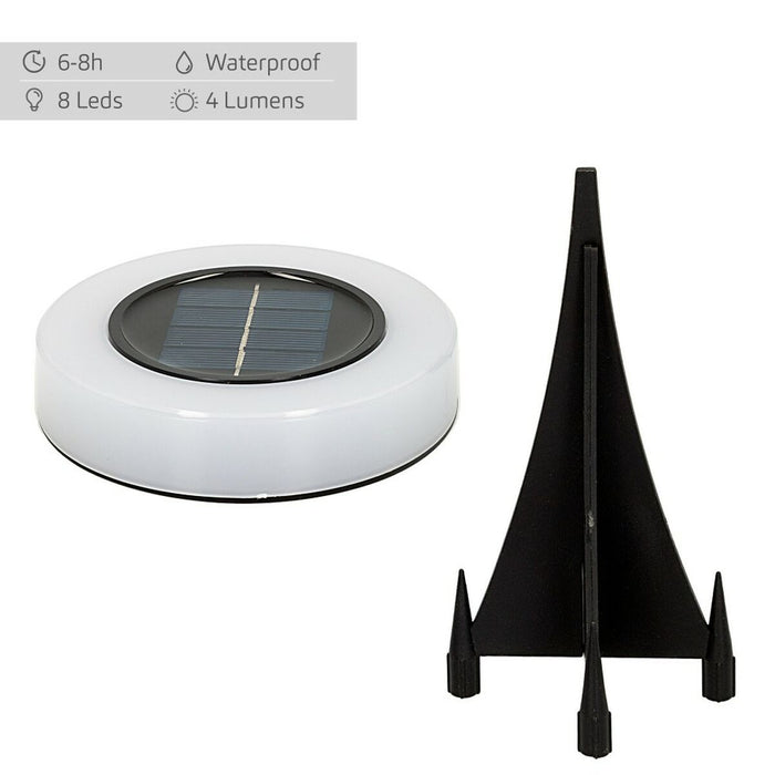 Set de lămpi-țăruși solare de grădină Aktive 4 Piese ABS 10,5 x 12,5 x 10,5 cm (6 Unități)