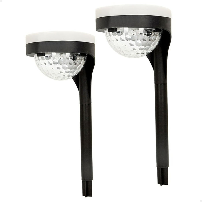 Set de lămpi-țăruși solare de grădină Aktive 2 Piese polipropilenă 11 x 49 x 12 cm (4 Unități)