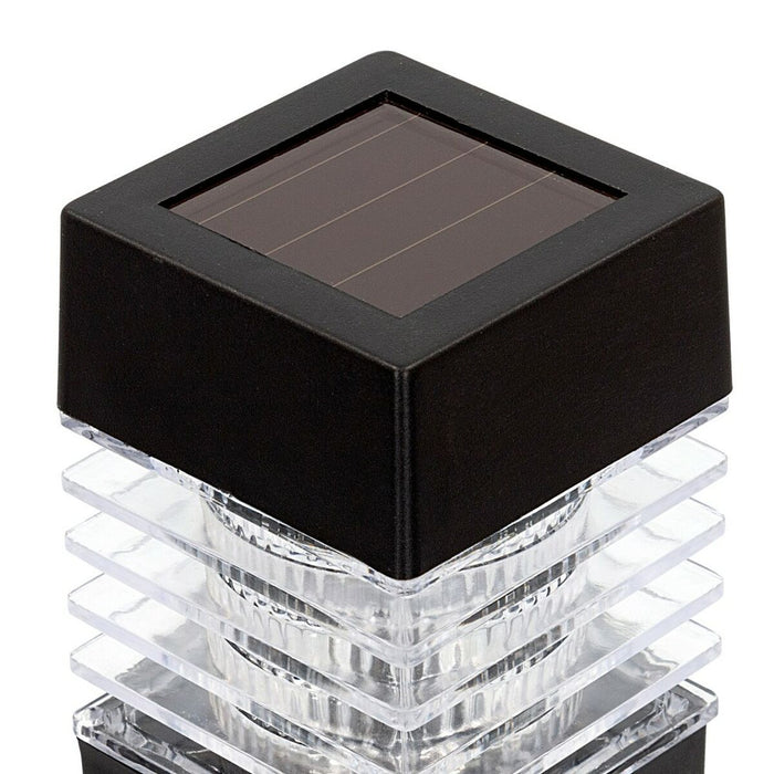Set de lămpi-țăruși solare de grădină Aktive 4 Piese Plastic 6 x 39,5 x 6 cm (4 Unități)