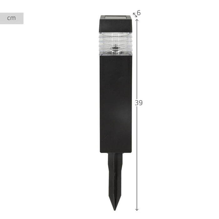Set de lămpi-țăruși solare de grădină Aktive 4 Piese Plastic 6 x 39,5 x 6 cm (4 Unități)