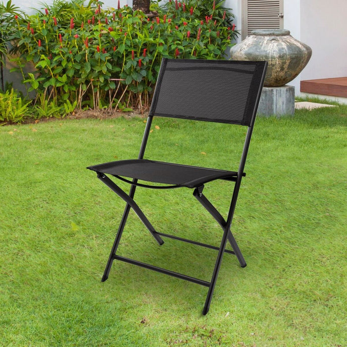 Scaunul Pliabil Aktive Negru 46 x 81 x 55 cm (4 Unități)
