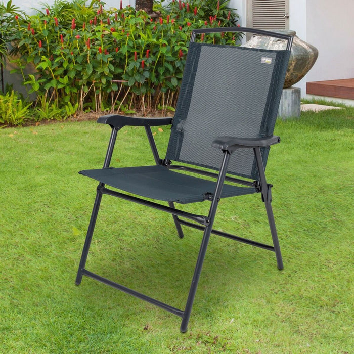 Scaunul Pliabil Aktive Gri 46 x 92 x 62 cm (2 Unități)