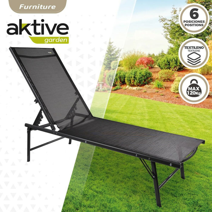 Lehátko Aktive Gri 180 x 35 x 49 cm (2 Unități)