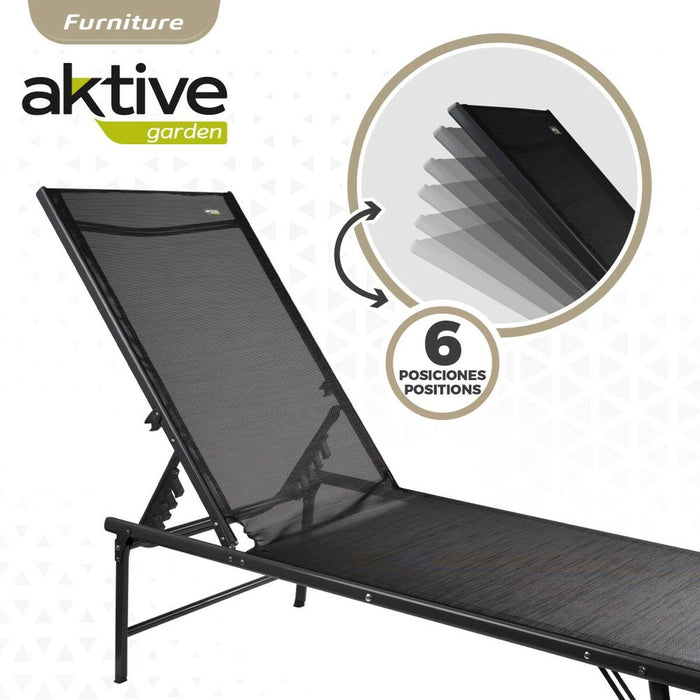 Lehátko Aktive Gri 180 x 35 x 49 cm (2 Unități)