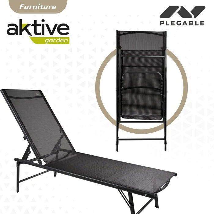 Lehátko Aktive Gri 180 x 35 x 49 cm (2 Unități)