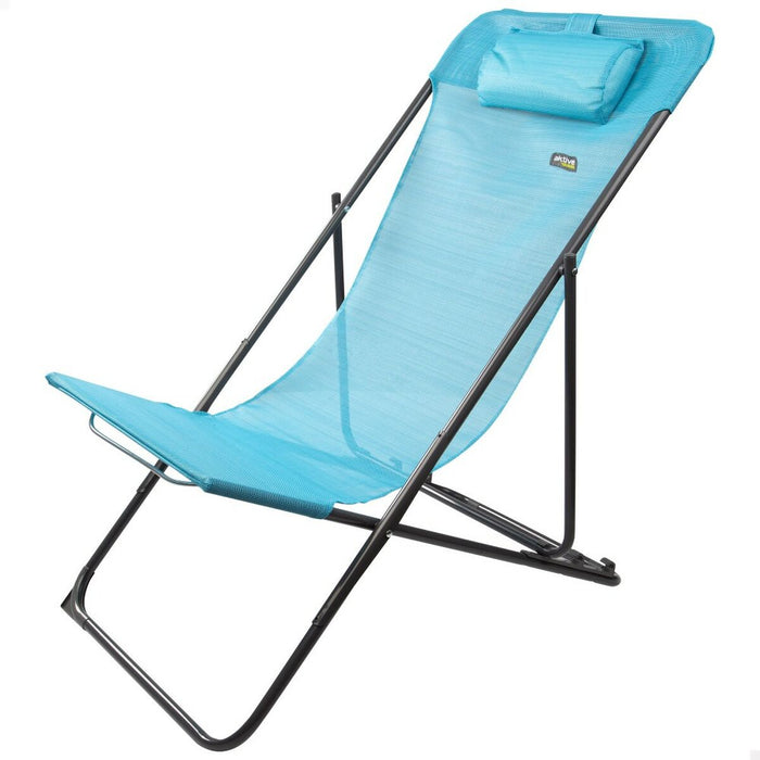 Șezlong inclinat Aktive Albastru 53 x 87 x 78 cm (4 Unități)