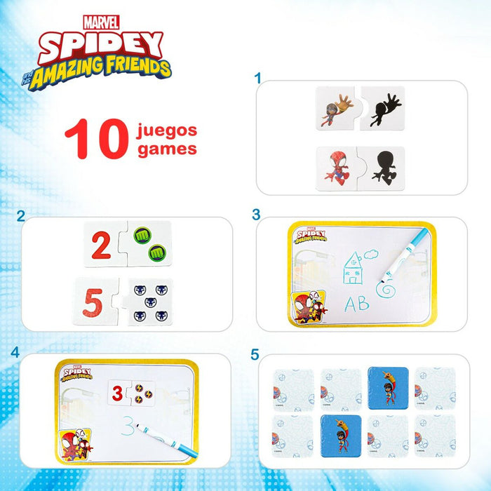 Masă cu mai multe jocuri Spidey (6 Unități)