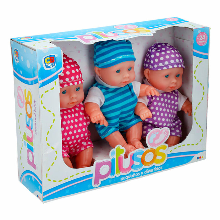 Set Păpuși Colorbaby Pitusos 3 Piese 20 cm 13 x 20 x 6,5 cm 6 Unități