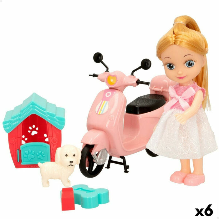 Păpușă Colorbaby Bella 16 cm Motocicletă 7 x 16 x 4 cm (6 Unități)