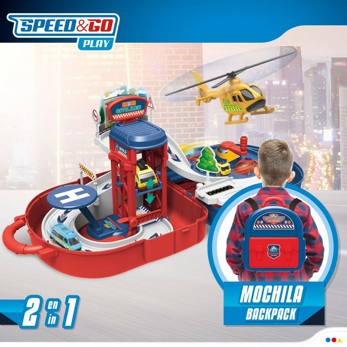 Garaj Parking cu Vehicule Speed & Go 62 x 25,5 x 33 cm (2 Unități)