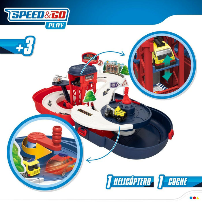 Garaj Parking cu Vehicule Speed & Go 62 x 25,5 x 33 cm (2 Unități)