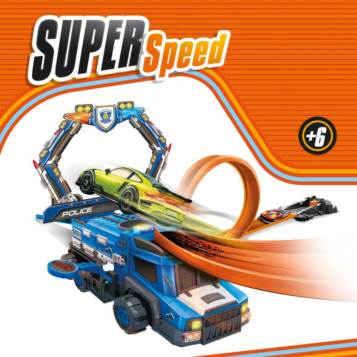 Pistă de Curse Speed & Go 4 Unități 124 x 20,5 x 14 cm