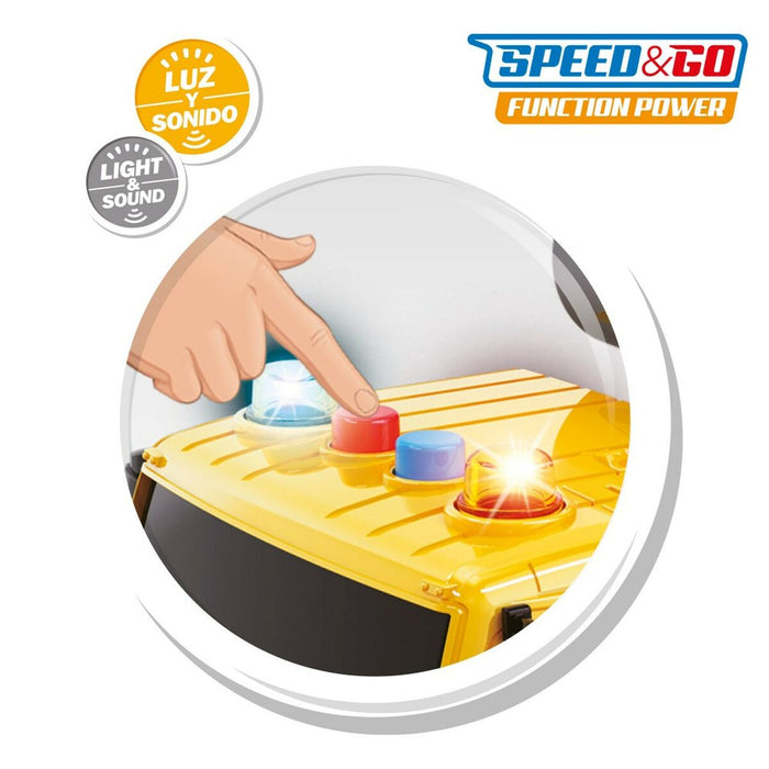 Autobetonieră Speed & Go Lumină Sunet 26 x 14 x 10 cm (4 Unități)
