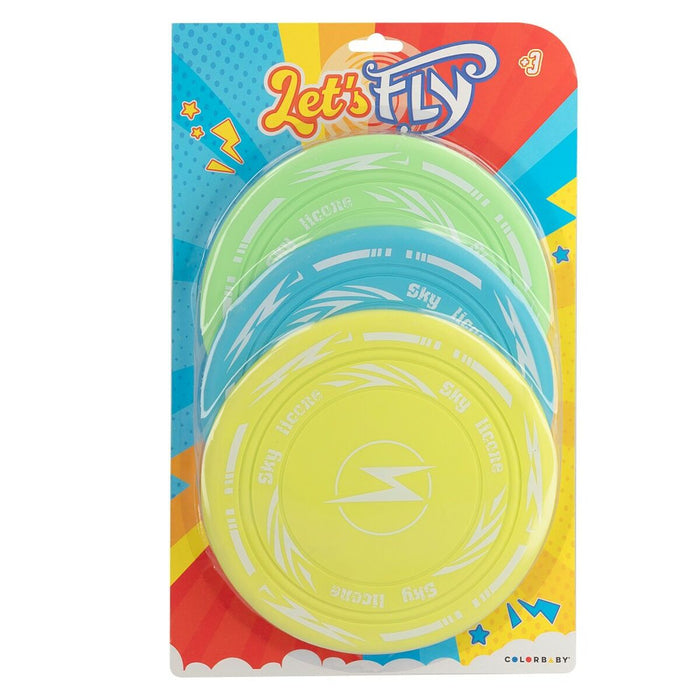 Frisbee Colorbaby Let's fly Flexibil/ă Ø 18,5 cm 3 Piese 12 Unități