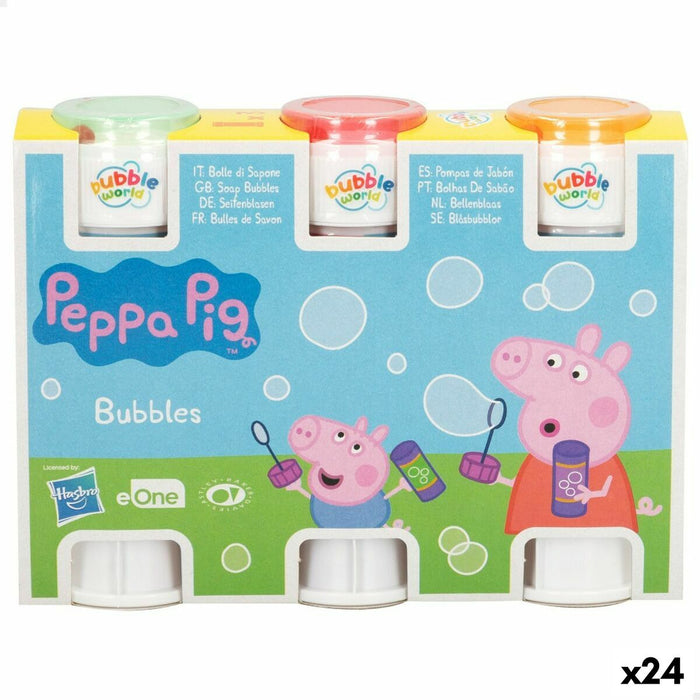 Bubble blower set Peppa Pig 3 Piese 60 ml (24 Unități)