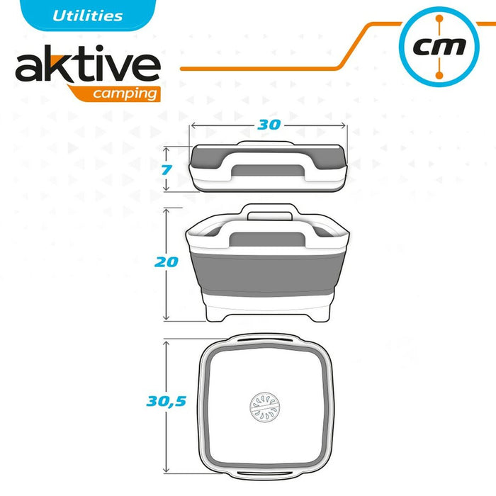 Chiuvetă Aktive Pliabil 8,5 L Camping 30,5 x 20 x 30 cm 6 Unități