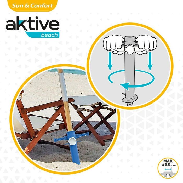 Țăruș pentru Umbrelă Aktive Plajă 16 x 32 x 9,5 cm (20 Unități)