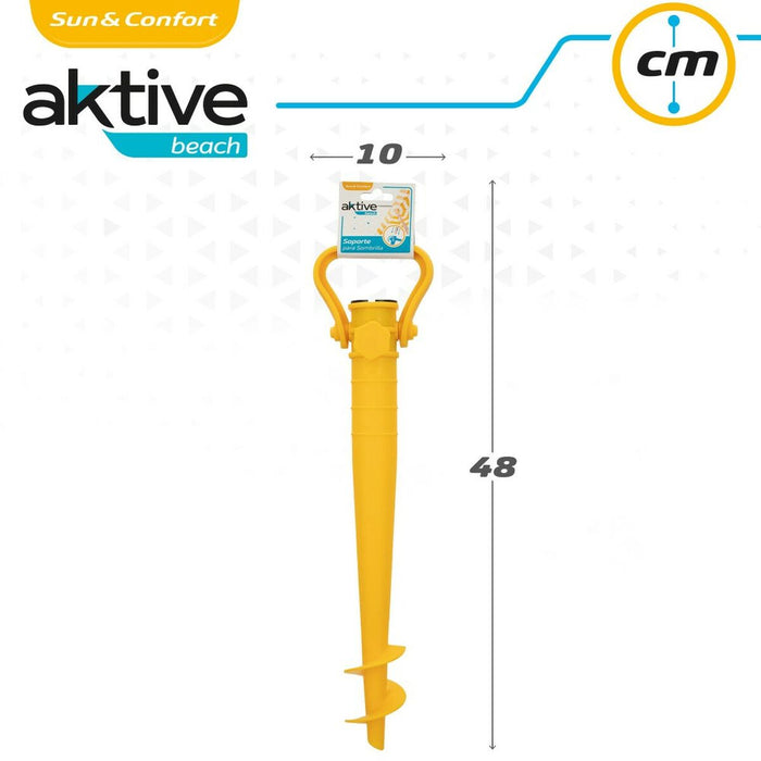 Țăruș pentru Umbrelă Aktive Plajă Plastic 10 x 43 x 5,5 cm (24 Unități)