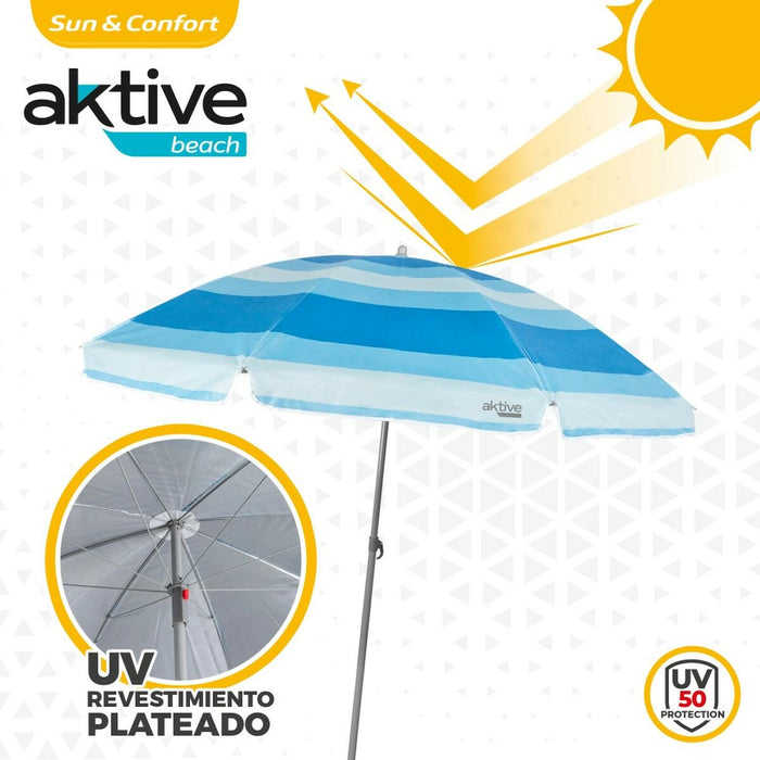 Slunečník Aktive Albastru Poliester 200 x 194,5 x 200 cm (6 Unități)