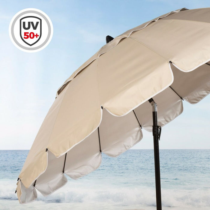 Slunečník Aktive Crem Aluminiu 220 x 215 x 220 cm (6 Unități)