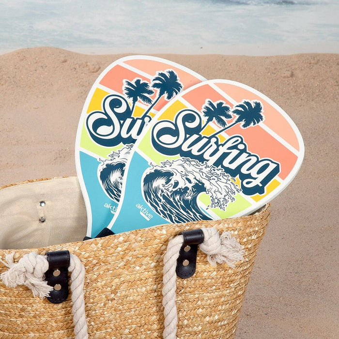 Palete de Plajă cu Minge Aktive Surf 20 x 40 cm (12 Unități)