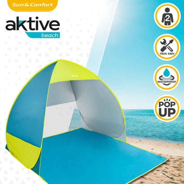 Paravânt Aktive Albastru Verde Poliester 160 x 110 x 140 cm
