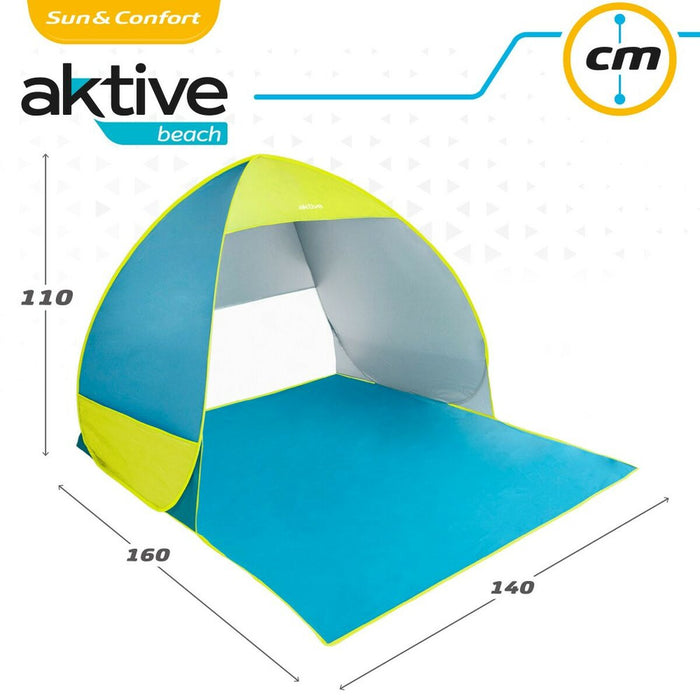 Paravânt Aktive Albastru Verde Poliester 160 x 110 x 140 cm