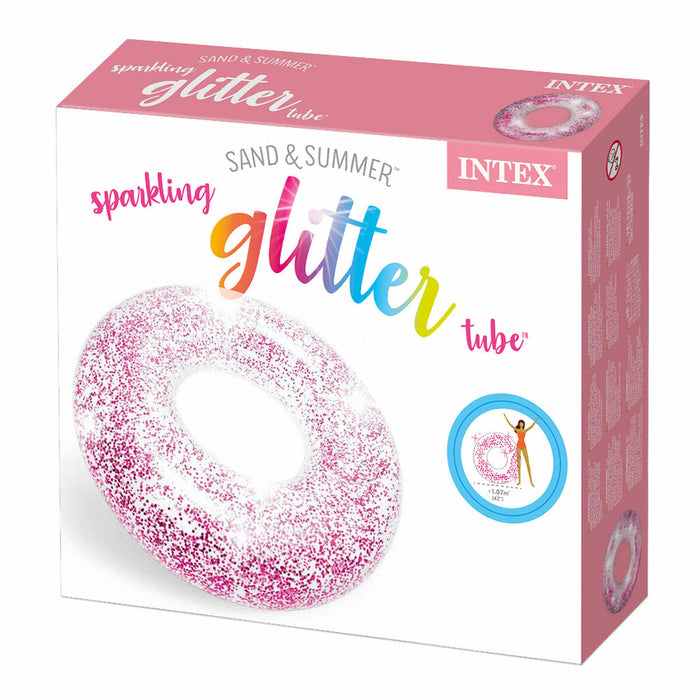 Colac Gonflabil Gogoașă Intex Transparent Purpurină Ø 119 cm (6 Unități)