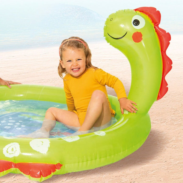 Piscină Gonflabilă pentru Copii Intex Verde Dinozaur 119 x 66 x 109 cm (6 Unități)