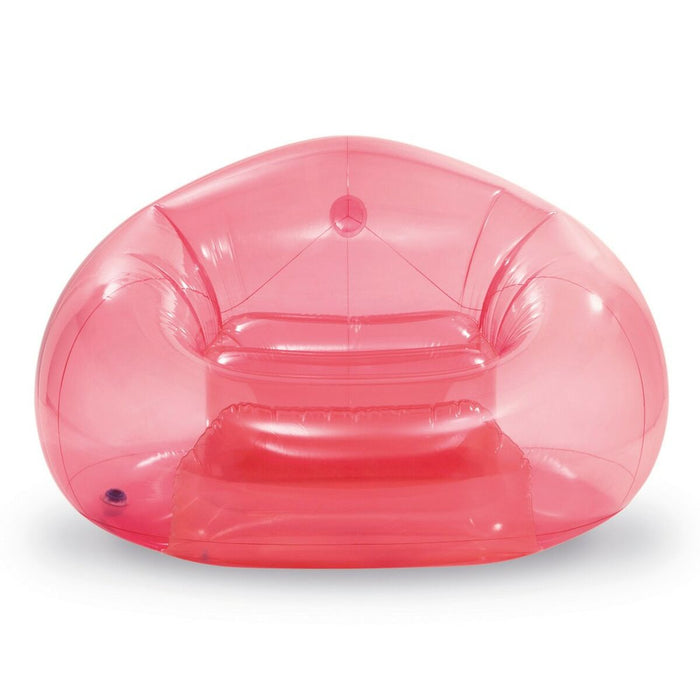 Scaun gonflabil pentru piscină Intex Beanless Transparent Roz 137 x 74 x 127 cm (4 Unități)