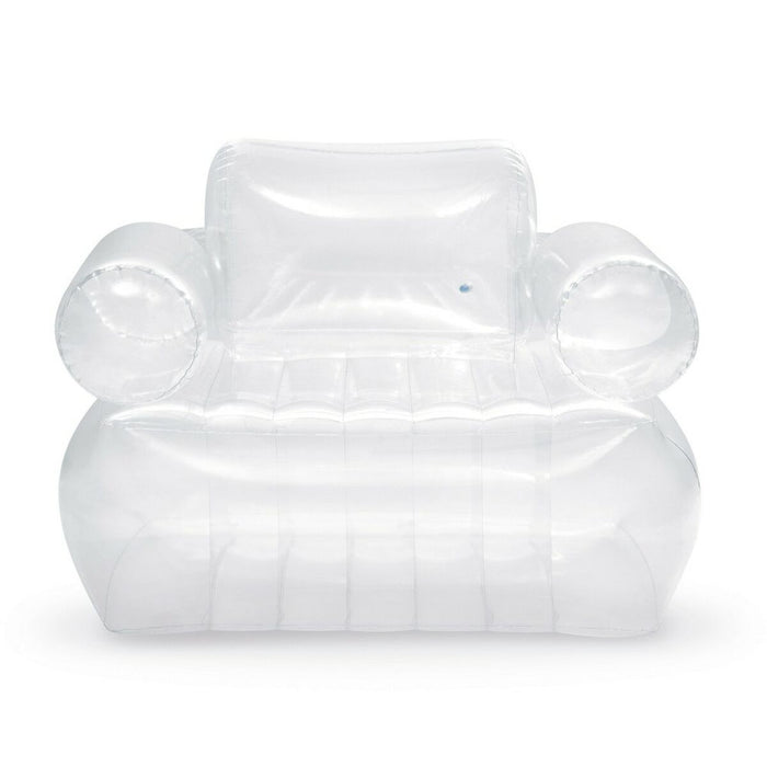 Scaun gonflabil pentru piscină Intex Transparent 109 x 79 x 107 cm (4 Unități)
