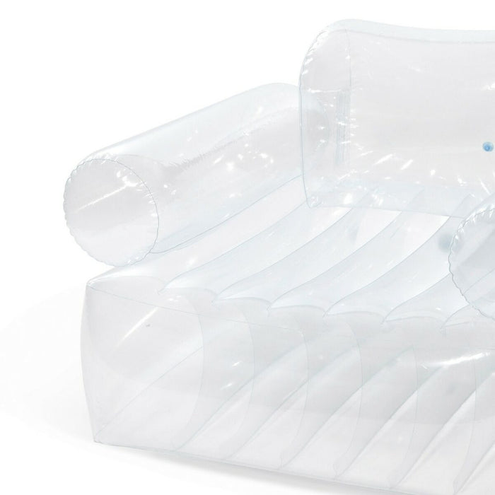 Scaun gonflabil pentru piscină Intex Transparent 109 x 79 x 107 cm (4 Unități)