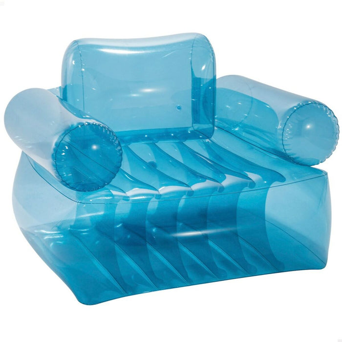 Scaun gonflabil pentru piscină Intex Albastru Transparent 109 x 79 x 107 cm (4 Unități)