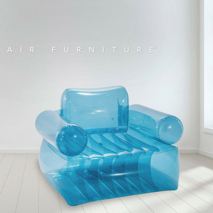 Scaun gonflabil pentru piscină Intex Albastru Transparent 109 x 79 x 107 cm (4 Unități)
