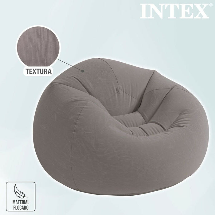 Scaun gonflabil Intex Gri 107 x 69 x 104 cm (6 Unități)