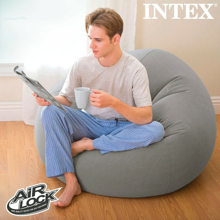 Scaun gonflabil Intex Gri 107 x 69 x 104 cm (6 Unități)