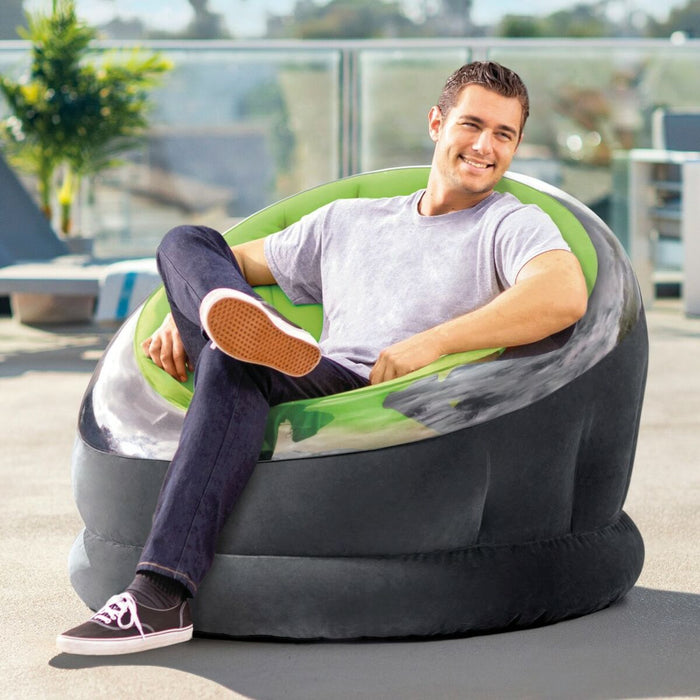 Scaun gonflabil Intex Empire 112 x 109 x 60 cm Verde (3 Unități)