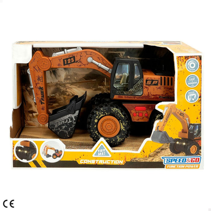 Excavator Speed & Go Lumină Sunet 26 x 15 x 12 cm (6 Unități)