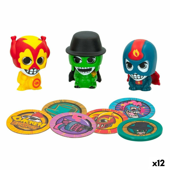 Figurine de Acțiune Eolo Super Masked 3 x 4,5 x 3,5 cm (12 Unități)